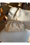 Glow Knitted Detailed Hand, Shoulder and Crossbody Bag Cream - 4