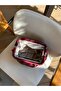 Glow Knitted Detailed Chain Strap Hand, Shoulder and Crossbody Bag Burgundy - 6