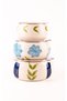 Bloom 3-Piece Enamel Storage Container Set (USABLE ON ALL STOVE TYPES) - 3