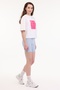 Wl White 11Ss9091 5Fx Ecru Women's Short Sleeve T-Shirt - 3