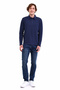 Mb Sn329 Ukol Polo 5Pr Navy Blue Men's Long Sleeve T-Shirt - 3