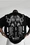 Men's Dragon Printed Black Crew Neck Oversize Casual T-Shirt