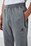 Gray Melange Mock Neck Basic Zipper Pocket Standard Fit Men's Fleece Tracksuit Set - 85193 - 5