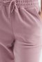 Dusty Rose High Waist Comfortable Form Elastic Leg Pocket Women's Tracksuit Bottom - 94622 - 8