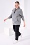 Navy Blue Classic Leg Stone Detailed Women's Large Size Tracksuit Bottom - 94040 - 2