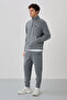 Carol Gray Melange Fleece Men's Tracksuit - 85226 - 5