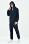 Hektor Navy Blue Hooded Fleece Men's Tracksuit - 85227