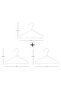 3-Piece White Fabric Covered Metal Baby Clothes Hanger, Clothes Hanger 19.5X30X0.3 - 7