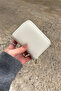 Horizontal Mechanism Cream Faux Leather Card Holder Wallet - 3