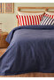 100% Cotton Line Single Pique Set Navy Blue (150X220 cm)