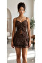 Ruffled Alaçatı-Style Spaghetti Strap Blouse and Layered Mini Shorts Skirt Set