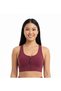 Zippered Sports Bustier with Plum Pads - Sports Bra / Cropped Supportive Sports Bra - 3