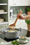 1 Piece 28 cm Varnished Natural Bamboo Hooked Ladle – Hangable, Ergonomic, Non-Slip Wooden Ladle - 2