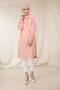 Lace-Up Collar Balloon Sleeve Tunic 4111 - 2