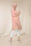 Lace-Up Collar Balloon Sleeve Tunic 4111 - 3