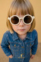 Nordic Unisex Cream Round Frame 0-10 Years Uv400 Kids Sunglasses - 2