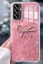 Galaxy A25 Case Shiny Happy Silicone Cover with Camera Protrusion and Shiny Figures