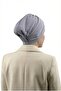 Gray Cross 3-Stripes Hijab Cap ◆   Anti-Slip Design ◆   Daily and Long-Term Use - 3