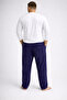 سروال رجالي كبير الحجم من الصوف مع جيوب - 2