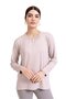 New Season 2024 Simple Pattern Round Neck Regular Fit Mother Combed Cotton Blouse 6380
