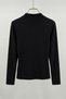 Women's Blouse with Gold Buckle Detail, Gathered, Long Sleeves, Sandy Fabric, Lycra, Elegant Blouse - 3