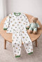 Boy's Rabbit Printed Pajama Set Cotton Long Sleeve 3-6 Years