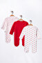 Organic 100% Cotton Pcs Minnie Mouse Printed 3-Piece Jumpsuit Set Newborn Set 0-3/3-6 Months - 3