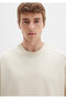 Crew Neck Mvjns Embroidered Ecru Basic T-Shirt Boxy Fit 0612909-70065 - 6