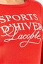 Women Sportswear Fit Graphic Print Outdoor Sweater, Red - 5