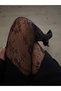 Black Stone Roses Lace Stylish Night-Daily Use Floral Rose Patterned Pantyhose - 4