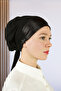 Satin Lace-Up Stylish Bonnet Black, Adjustable Hijab Headscarf Scarf Shawl Turban Bonnet with Back Lacing - 2