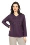 Women's Middle-Aged and Above New Model V-Neck Stone Embroidered Mother Combed Cotton Blouse 30560 - 3