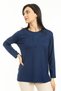 New Season Women's Middle Age and Up New Model Round Neck Lycra Mother Combed Cotton Blouse 30540