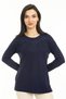 New Season Women's Middle Age and Up New Model Round Neck Lycra Mother Combed Cotton Blouse 30540 - 3