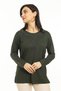 New Season Women's Middle Age and Up New Model Round Neck Lycra Mother Combed Cotton Blouse 30540 - 2