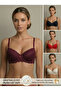 4-Piece Back-Crossed Lace Piece Padded Assorted Bra Set