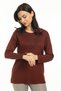 New Season Women's Middle Age and Up New Model Round Neck Lycra Mother Combed Cotton Blouse 30540 - 3