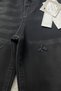 Bayhas Girl's Black Wide Leg Embroidered Denim Pants - 7