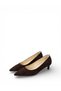 Women's Classic Short-Heeled Leather Shoes - 9