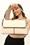 Beige Logo Detailed Women's Hand Shoulder Bag - 4