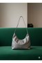 Casual Braided Suede Shoulder and Shoulder Bag / Shiny Gray - 2
