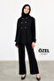 Oversized Cut Double-Button Detail Modest Women's Woven Set 3159 – Special Series