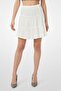 Women Plain Tiered Skirt, White