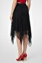 Women Brand Logo Midi Skirt, Black - 4