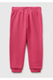 Girl's Dark Pink Logo Embroidered Sweatpants - 2
