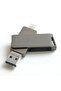 Dk06 128Gb USB 3.0 Flash Memory Usb-A Micro Lightning Compatible 3 in 1 Metal Black - 3