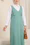 Long Jile with Shoulder Straps - Green - 3