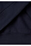 Women's Navy Blue Cotton and Modal Blend Sweatshirt with Embroidered Back and Crew Neckline - 3