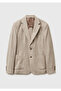 Men's gray wool and viscose blend double-breasted button-down jacket with pocket detail - 2