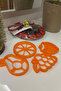 Avocado, Grapes, Strawberries, Oranges Set Dough Sculpting/Cookies, Ceramic, Polymer Clay, Play Dough - 6